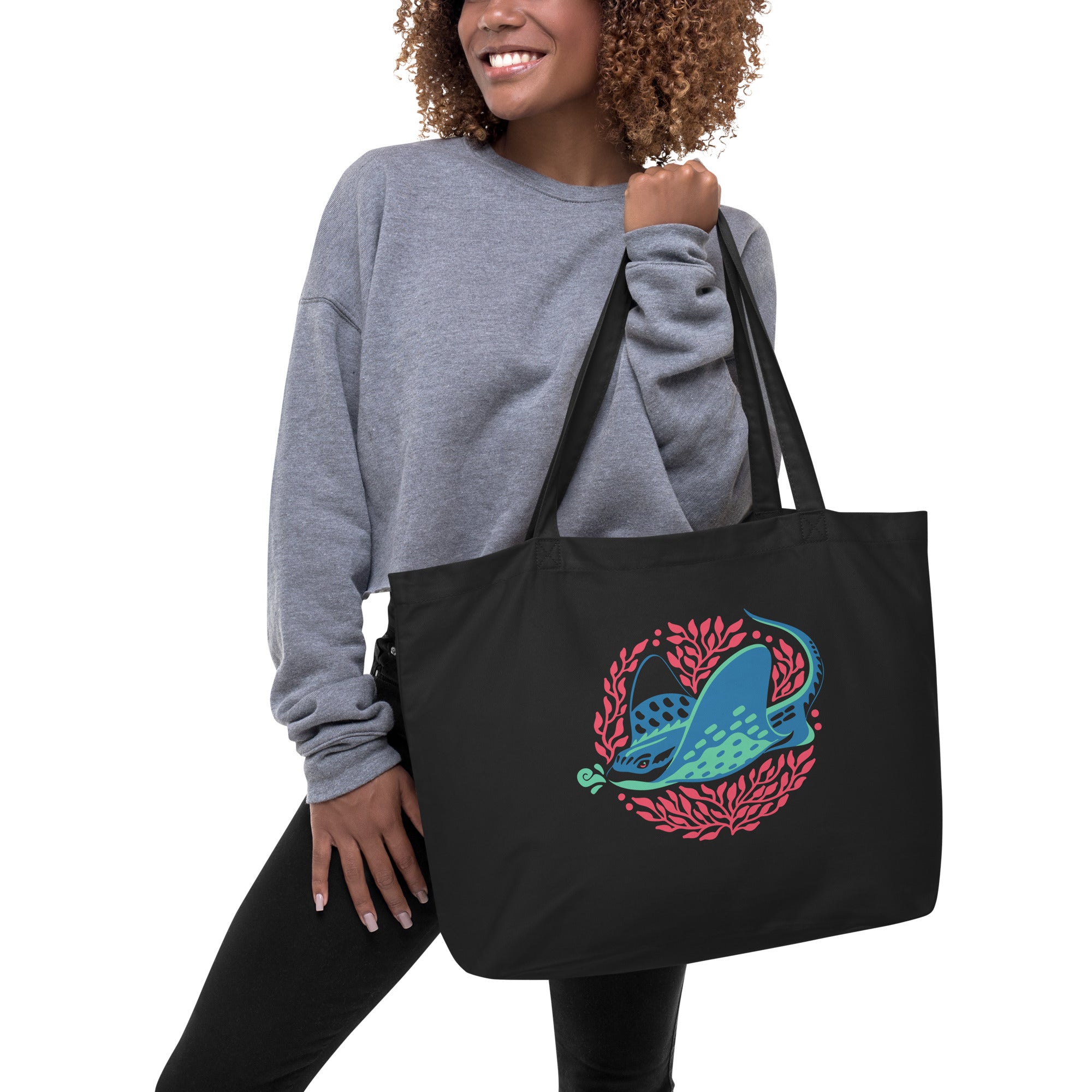 "El Agua Es Vida" Large Organic Tote Bag