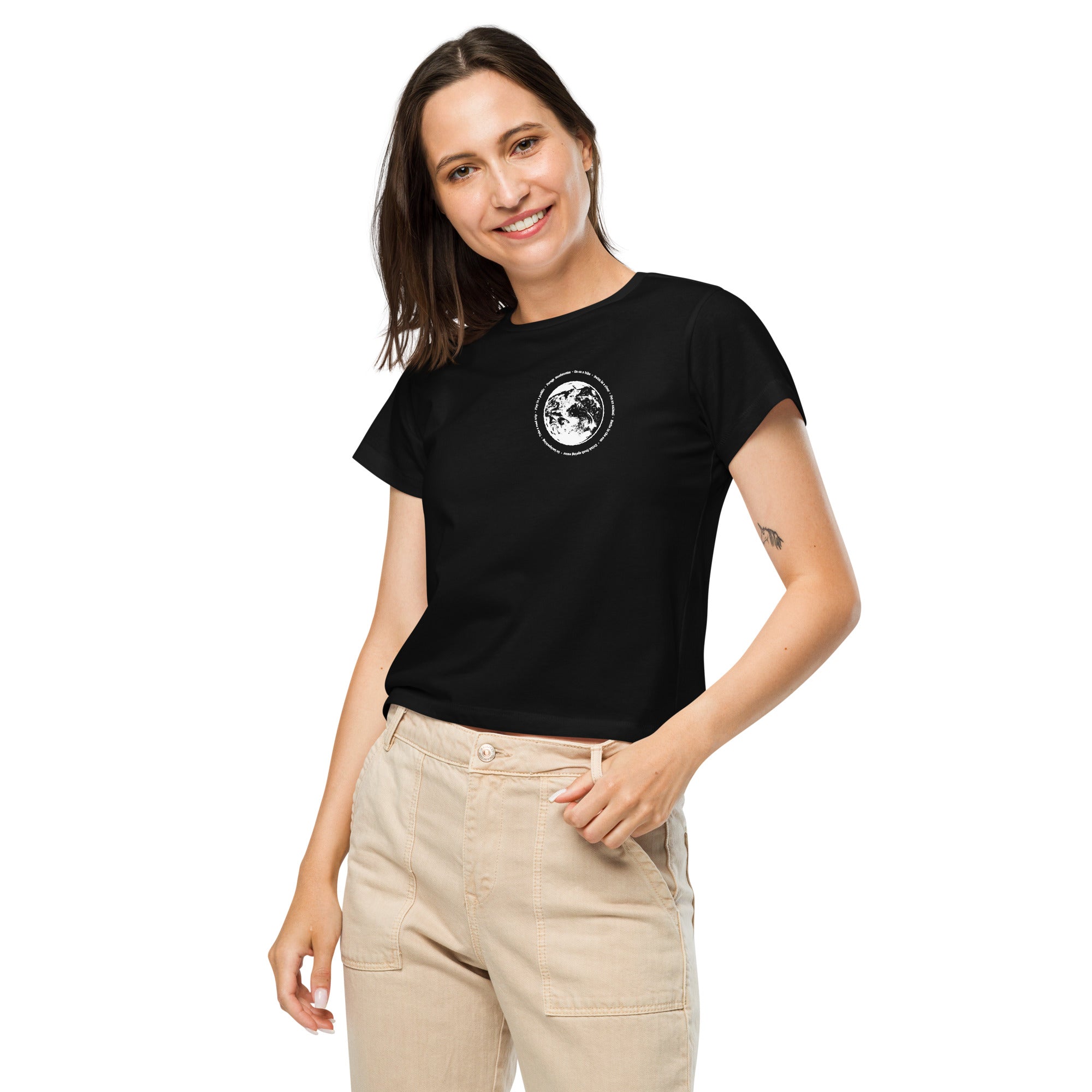"The World is Yours" Women’s High-Waisted T-Shirt